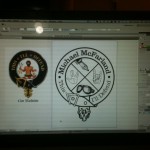 Michael McFarland's "This I'll Defend" logo, work in progress - in Illustrator